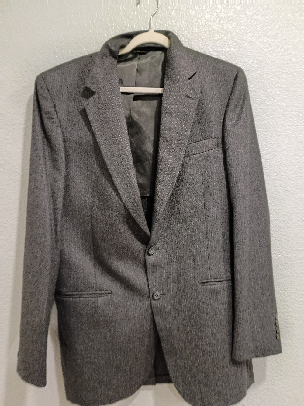 PMB Men's Gray Blazer - Classic Two-Button Suit Jacket